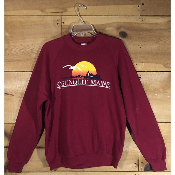 Jerzees Other - Vintage Jerzees Ogunquit Maine 1987 Mountain Tops Sweater Mens Size XL (46) Red